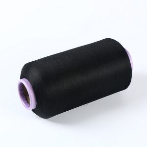 DTY polyester yarn recycle sull dull black 100d/48f paper tube