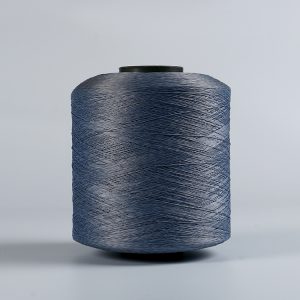 polyester shoe up double yarn  light gray and blue   300D