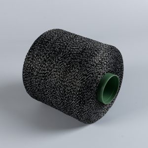 polyester shoe up double yarn  black and gray 300D